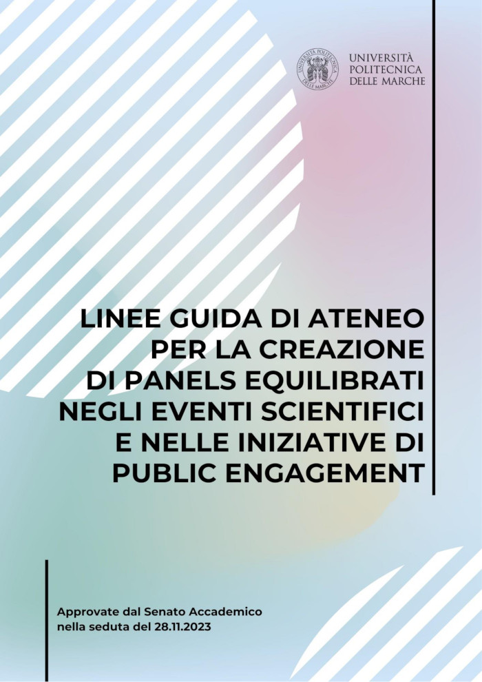 copertina linee guida panels equilibrati eventi scientifici e iniziativa public engagement